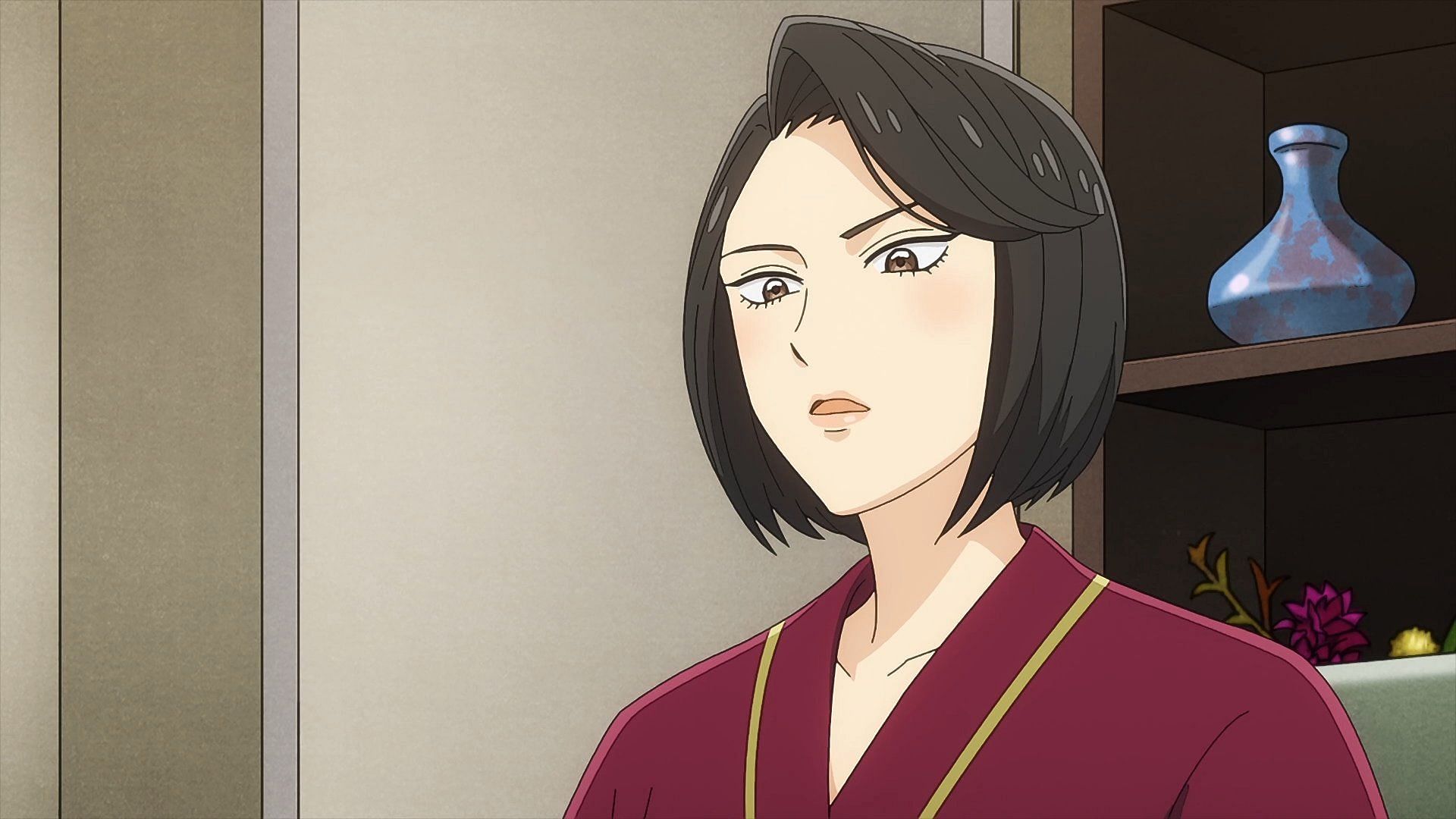 The arrest of Shiho Kambara should set up Kageyama being officially brought into The Dinner Table Detective episode 10's murder case (Image via Madhouse)